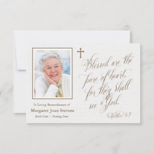 Funeral Thank You Cards | Pure Of Heart