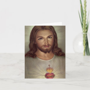 Funeral Thank You Cards Sacred Heart Jesus 01
