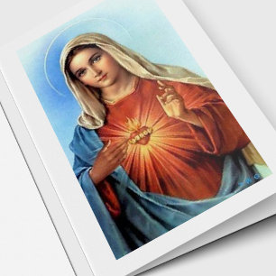 Funeral Thank You Cards Sacred Heart Mary