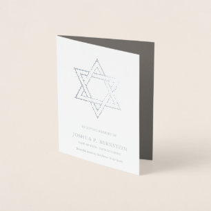 Funeral Thank You Cards Star of David 3