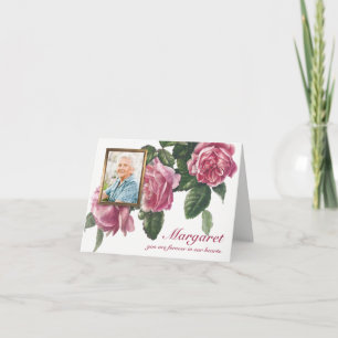 Funeral Thank You Cards   Tea Rose & Photo