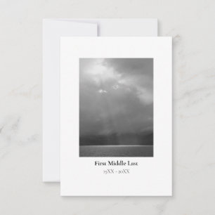 Funeral Thank You Cards w/ Custom Photo (Portrait)