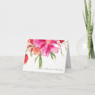 Funeral Thank You Cards Watercolor Florals 4