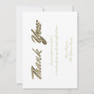 Funeral Thank You Elegant Religious Cross Gold Card