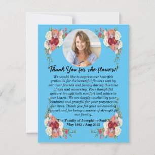 Funeral Thank You For Flowers After Death Card