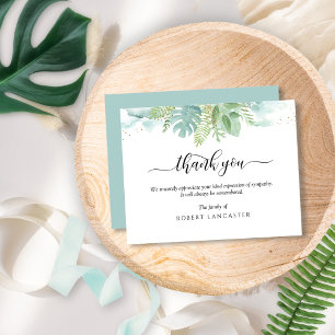 Funeral Thank You Note, Airy Greenery Card