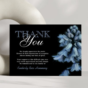 Funeral Thank You Note Bluebell Flowers Card