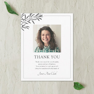 Funeral Thank You Note Card