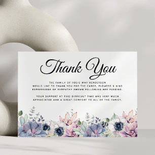 Funeral Thank You Note   Succulent Bereavement Card