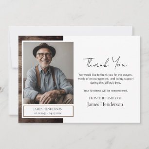 Funeral Thank You Photo Card