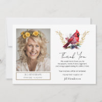 Funeral Thank You Photo Cardinal