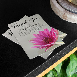 Funeral Thank You Pink Lotus Bereavement Card