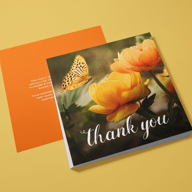 Funeral Thank You | Yellow Orange Flowers (Creator Uploaded)