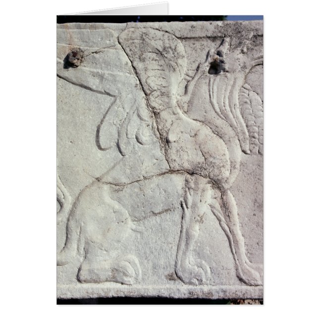 Funeral urn with carved relief of a Griffin (Front)