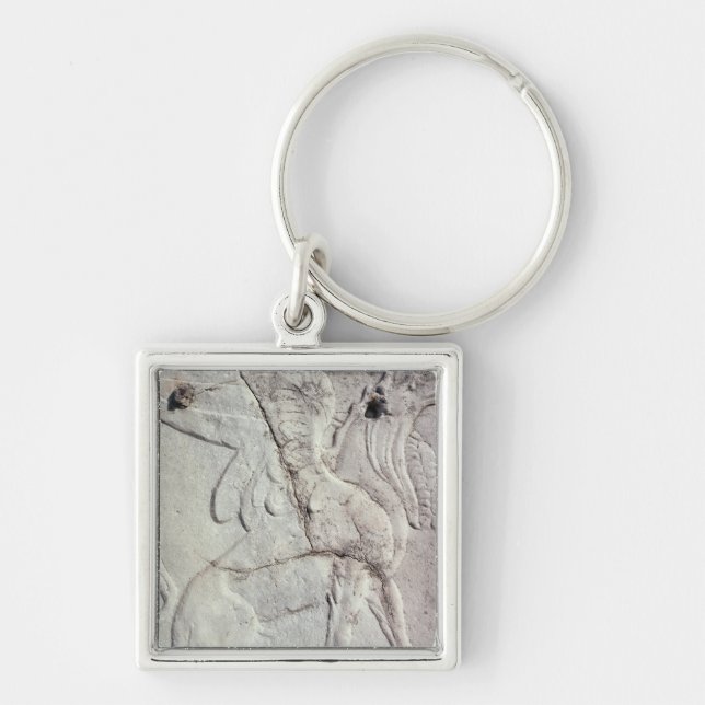 Funeral urn with carved relief of a Griffin Key Ring (Front)