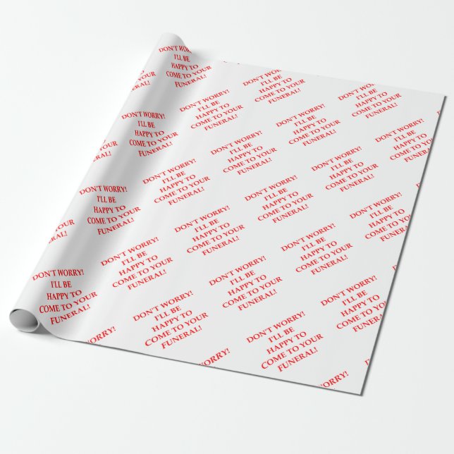 FUNERAL WRAPPING PAPER (Unrolled)