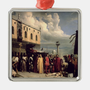 Funerary honours given to Titian who died in Venic Metal Ornament