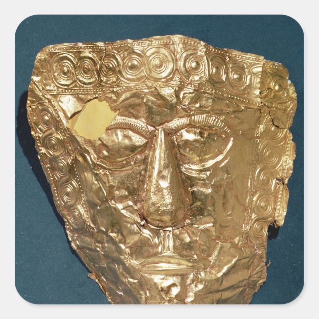 Funerary mask square sticker (Front)