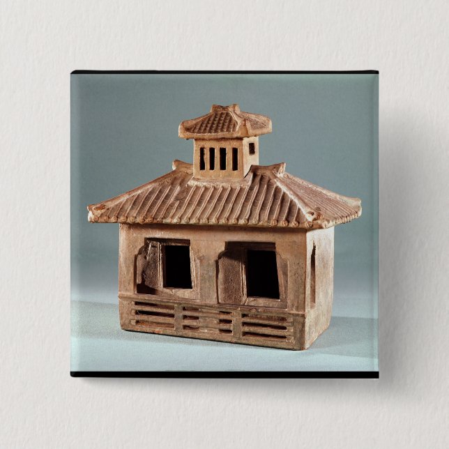 Funerary model of a house, Han Dynasty 15 Cm Square Badge (Front)