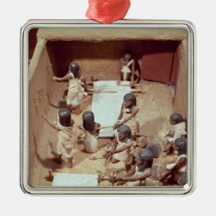 Funerary model of a textile workshop metal tree decoration