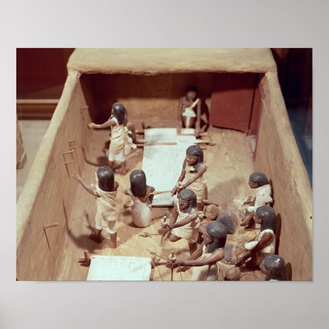 Funerary model of a textile workshop poster (Front)