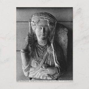 Funerary relief of a female figure, from Palmyra Postcard