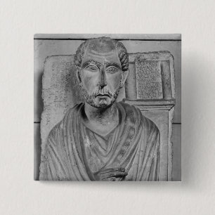 Funerary relief of Marcus J. Aristides 15 Cm Square Badge