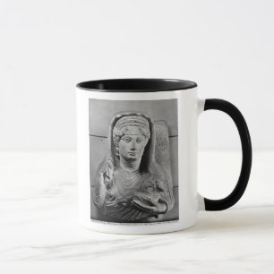 Funerary relief of mother and child from mug