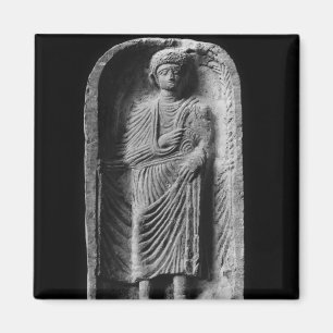 Funerary stela of a man, discovered in Palmyra Magnet