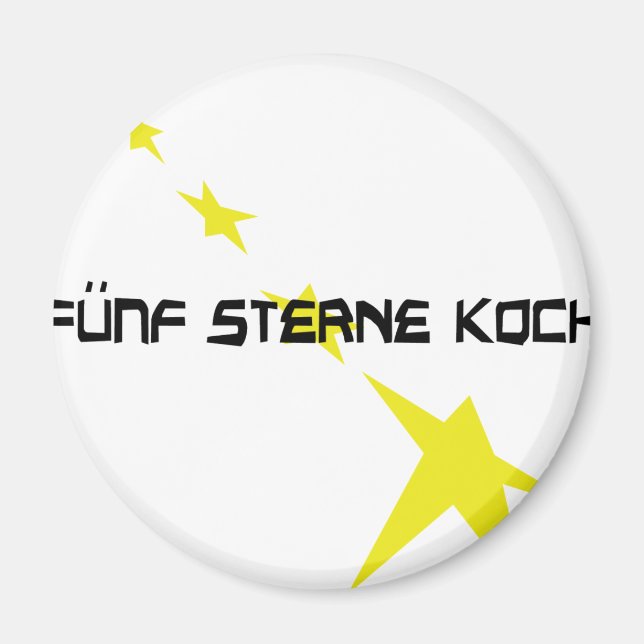 fünf Sterne Koch icon Magnet (Front)