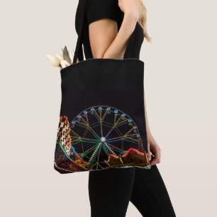 Funfair Ferris Wheel at Night Tote Bag