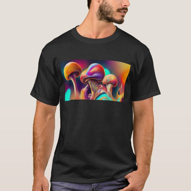 Fungi Colourful Mycology Mushroom Dream Abstract M T-Shirt (Front)