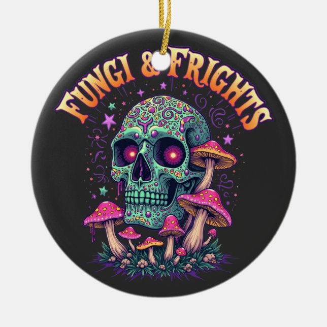 Fungi & Frights  Ceramic Ornament (Front)