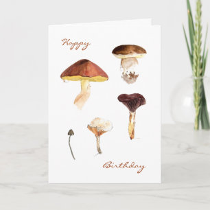 Fungi in Watercolour Greeting Cards