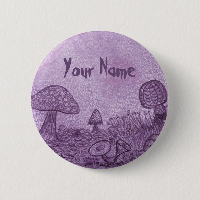 Fungi Meadow Name Button (Front)