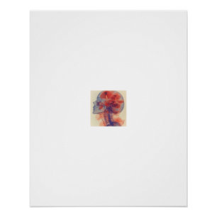 Fungi Skull X-Ray Anatomy Art Poster