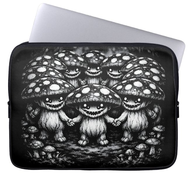 Fungus Folk •  Forest Creatures by BurnsInHell Laptop Sleeve (Front)