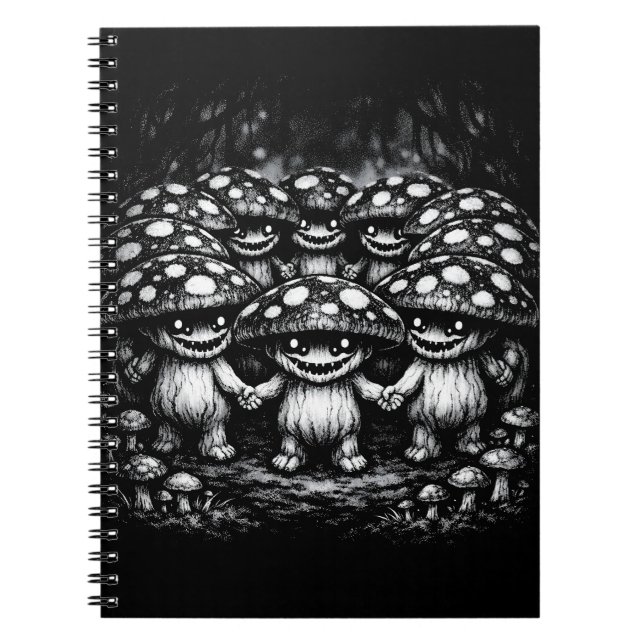 Fungus Folk •  Forest Creatures by BurnsInHell Notebook (Front)