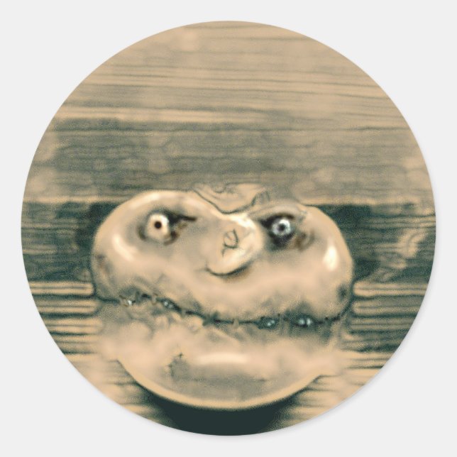 Fungus head classic round sticker (Front)