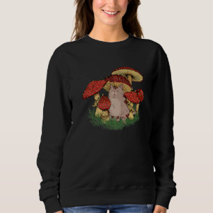 Fungus Magic Psilocybin Mushrooms Cat Hippie Sweatshirt