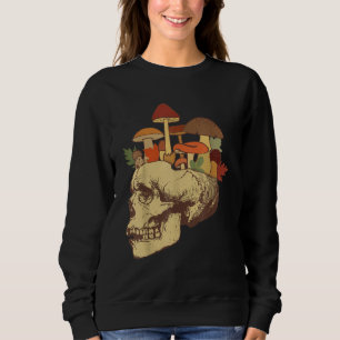 Fungus Magic Psilocybin Mushrooms Skull Face Hippi Sweatshirt