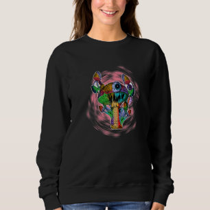 Fungus Magic Psilocybin Mushrooms Tie Dye Graphic Sweatshirt