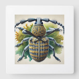 Fungus Weevil 300824IREF238 - Watercolor Square Wall Clock