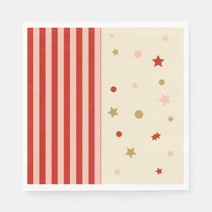 FunHaus Circus Stripes & Stars Party Napkin