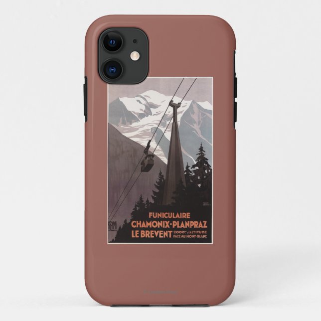 Funiculaire Le Brevent Cable Car Poster Case-Mate iPhone Case (Back)