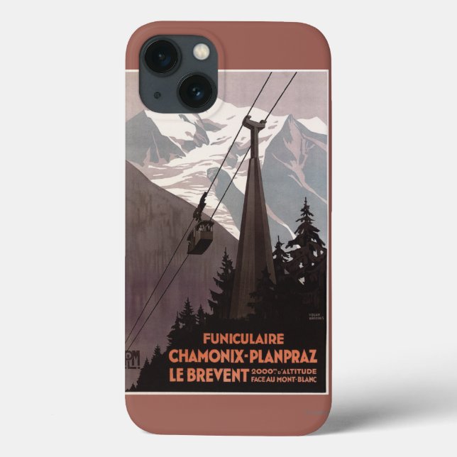 Funiculaire Le Brevent Cable Car Poster Case-Mate iPhone Case (Back)