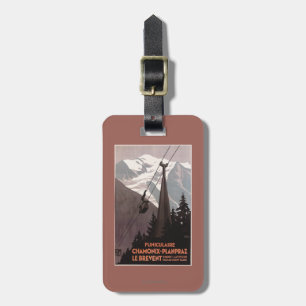 Funiculaire Le Brevent Cable Car Poster Luggage Tag