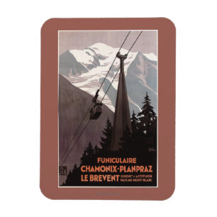 Funiculaire Le Brevent Cable Car Poster Magnet