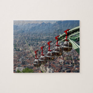 Funicular Over Grenoble, France Jigsaw Puzzle