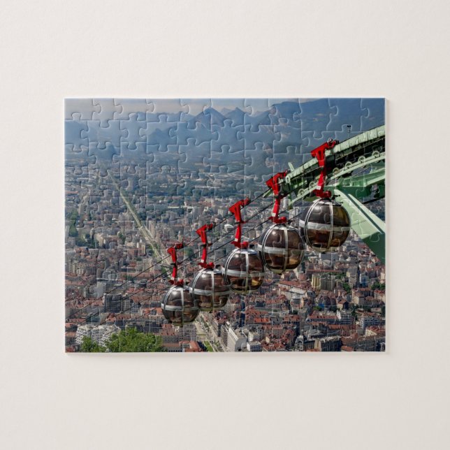 Funicular Over Grenoble, France Jigsaw Puzzle (Horizontal)